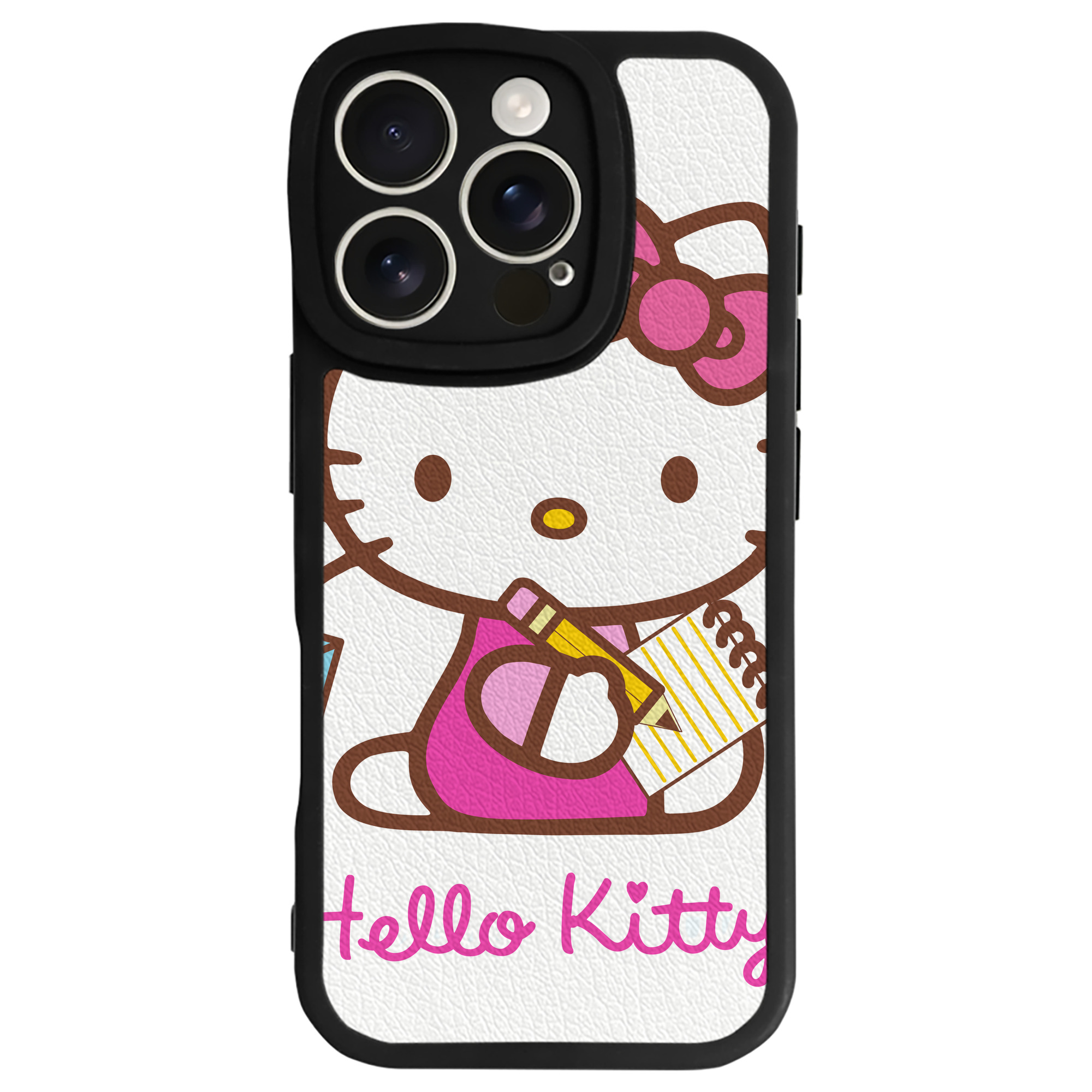 （画像用） Hello Kitty ハローキティ 【iPhone 16シリーズ対応】シリコンスマホケース（レザー調） 材質：シリコン